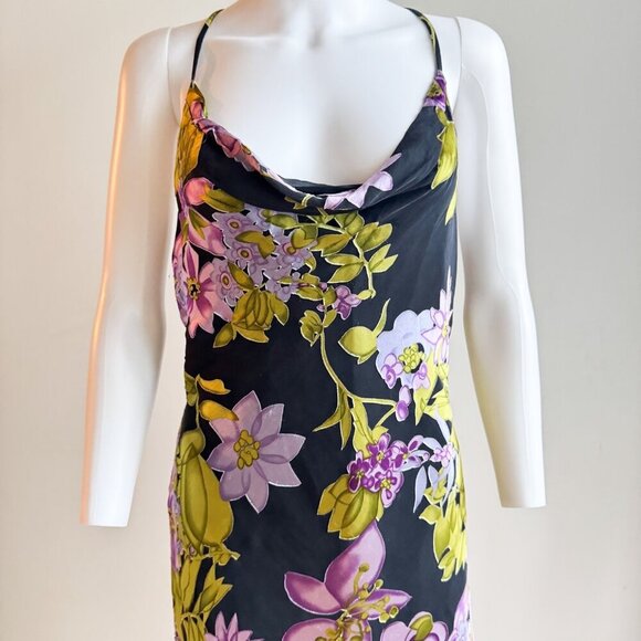 Joseph Ribkoff Bias Cut Floral Slip Dress S/M - Picture 9 of 12